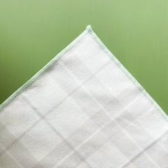 White Glad Plaid Organic Cotton Paper Towel Replacement